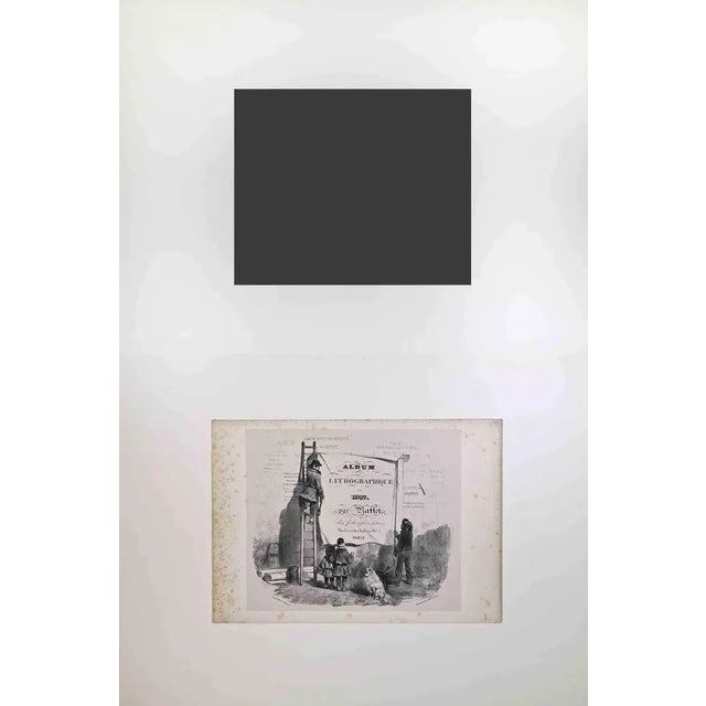 The Board is a Lithograph realized by Auguste Raffet in 1836. Beautiful proof on chine appliqué. Signed in the plate. Good...