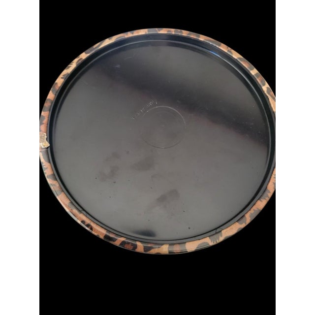 G. Briard Vintage Vinyl Leopard Lucite Handle Ice Bucket Holder For Sale - Image 4 of 6