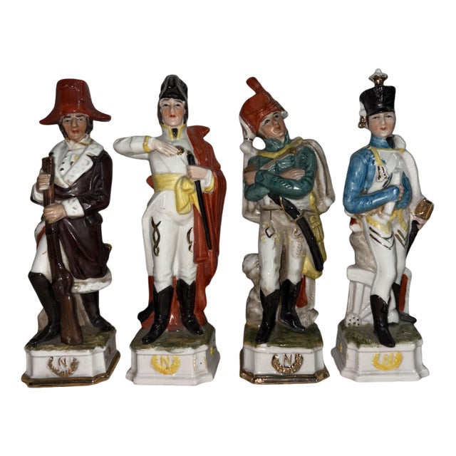 Capodimonte Soldiers in Ceramic, 1950, Set of 4 For Sale