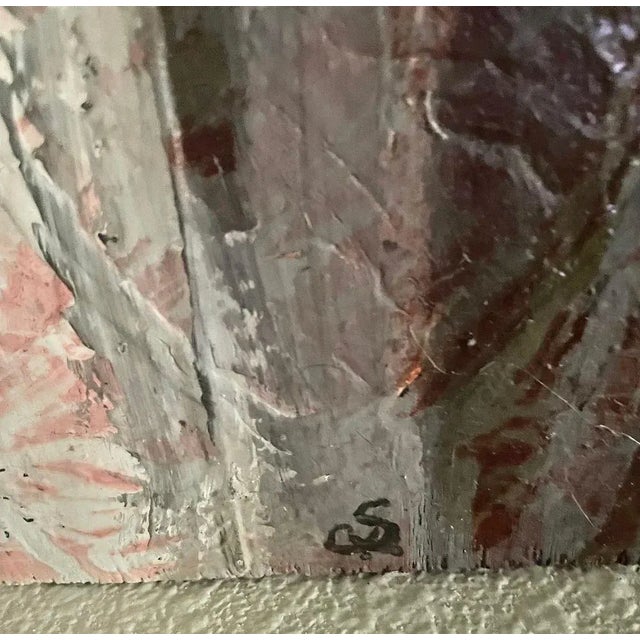 Abstract Abstract Figurative Painting by Artist Christopher Shoemaker, 18" X 13" For Sale - Image 3 of 8