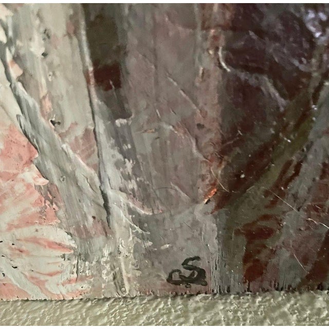 Abstract Christopher Shoemaker Abstract Figurative Painting (Unframed), 18" X 13" For Sale - Image 3 of 8