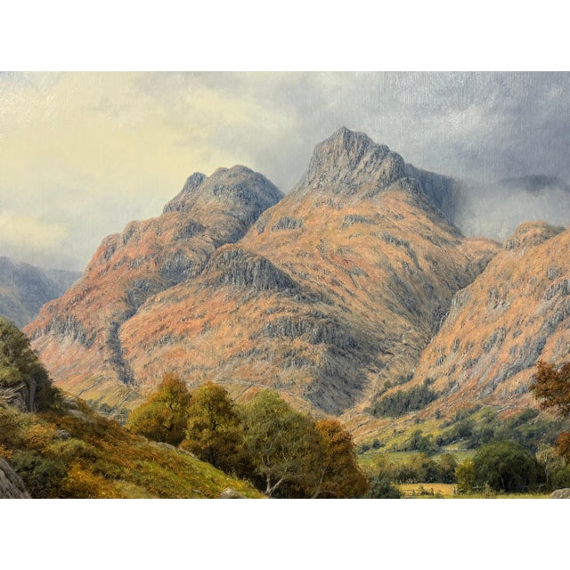 Sheep by River in Mountains of Lake District England - Original Oil on Canvas 1990 Circa For Sale - Image 13 of 18
