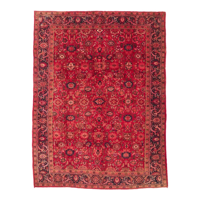 Mid 20th Century Vintage Persian Malayer Rug, 08'08 X 11'07 For Sale