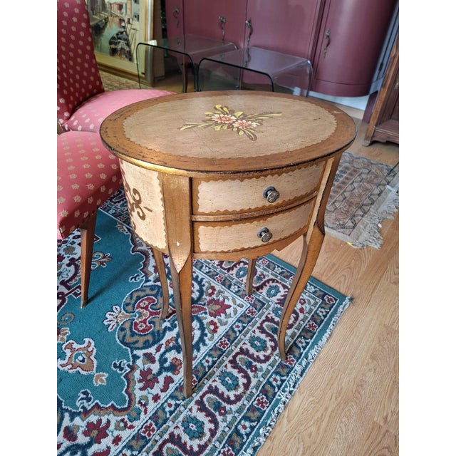 Lacquered and Gilded Oval Coffee Table, 1960s For Sale - Image 11 of 18