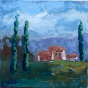 Modern Impressionist, Tuscan Landscape Oil Painting