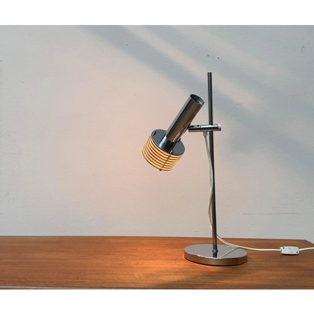 Space Age Chrome Slat Table Lamp For Sale - Image 6 of 18