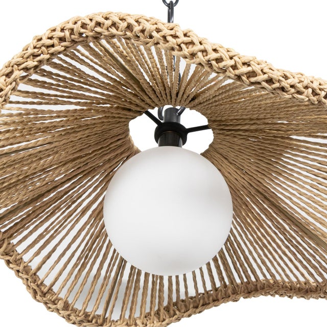 Provence Cafe Rope Pendant, Small For Sale - Image 4 of 8