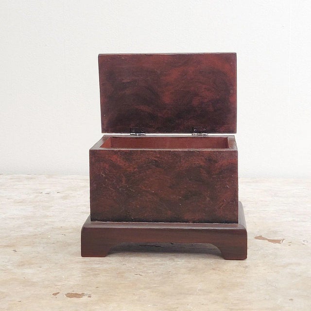Birch Painted Small Storage Box For Sale - Image 4 of 9