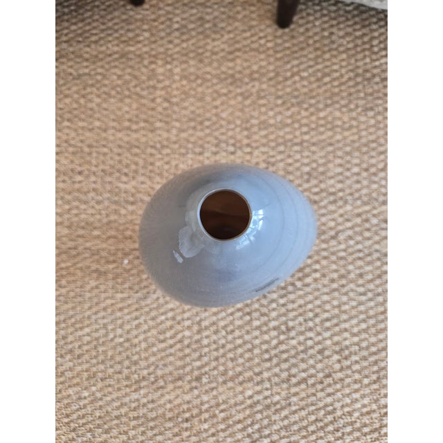 Barbini Barbini Murano Gray Vase For Sale - Image 4 of 6