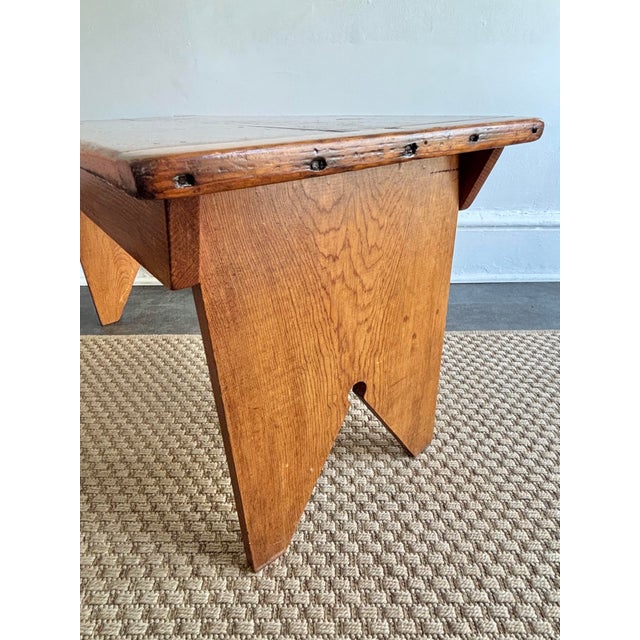 Rustic Antique Wooden Bench For Sale - Image 4 of 11