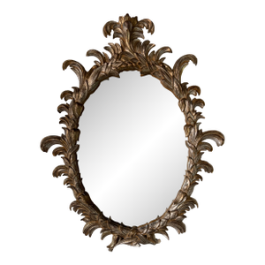 1960s Italian Hollywood Regency Gilt Carved Wood Wall Mirror