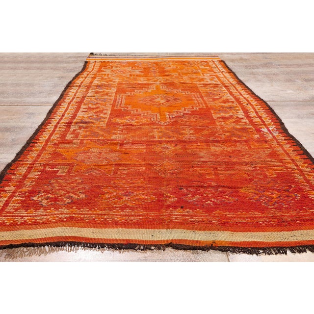Vintage Taznakht Moroccan Rug, 04'06 X 11'05 For Sale - Image 9 of 10