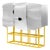 Scocca Cabinet in Powder-Coated Recyclable Aluminum by Altreforme For Sale