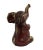 Ceramic Dark Red Baby Elephant Figurine For Sale - Image 4 of 6