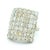An impressive vintage bombe cocktail ring crafted in 18 karat white gold and set with fifty-six round brilliant diamonds...