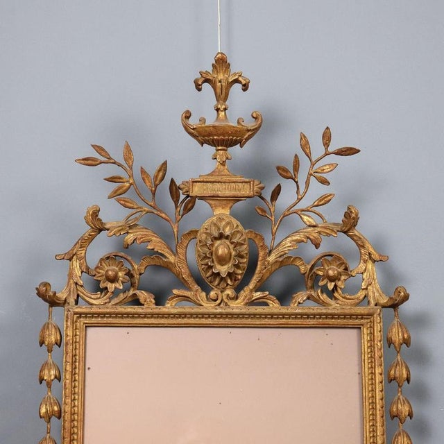 Mirror in Carved and Gilded Wood Frame For Sale - Image 3 of 12