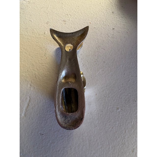Metal Vintage Brass Whale Clip Catchall Paperweight For Sale - Image 7 of 11