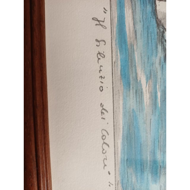 1990s Pogliano, The Silence of Colors, 1998, Pencil & Watercolor, Framed For Sale - Image 5 of 8