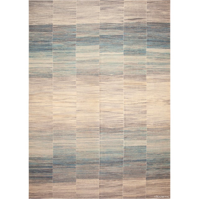 Breathtaking Minimalist Beauty – Modern Contemporary Turkish Kilim Rug, Country of Origin: Turkey, Circa date: Modern