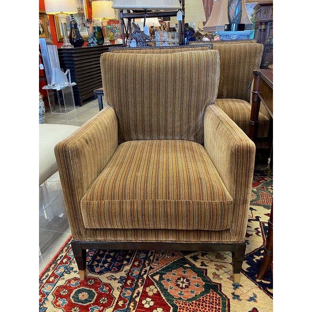 Pair of Chaise Apollon lounge chairs designed by Lucien Rollin for William Switzer. The Art Deco-inpsired chairs have...