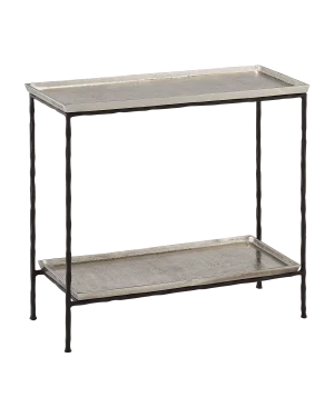 Currey & Company Boyles Silver Side Table