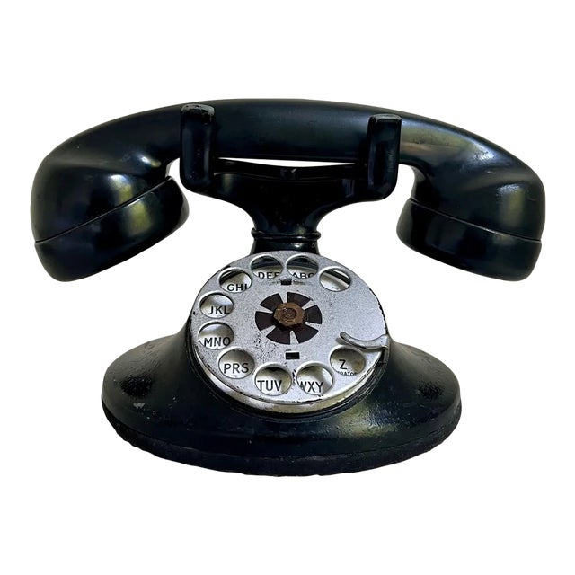 1930s Vintage Western Electric D1/202 Rotary Desk Phone With Handset (Wires Cut) For Sale