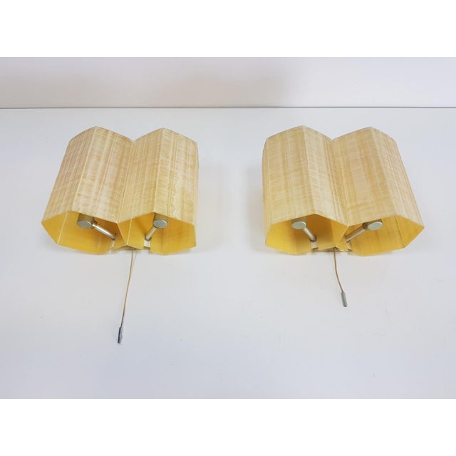 Molecular Double Light Honeycomb Flush Mounts in Fiberglass, 1950s, Set of 2 For Sale - Image 14 of 18