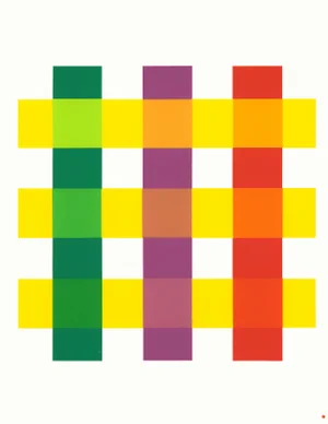 Josef Albers 1963 "Interaction of Color" Folder Xi-3 Left Side Silkscreen Print