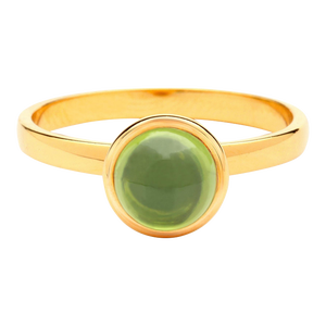Syna Yellow Gold Small Peridot Ring