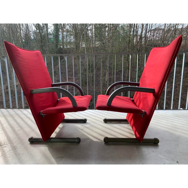Vintage T-Line Armchairs by Burkhard Vogtherr for Arflex, 1980s, Set of 2 For Sale - Image 11 of 18