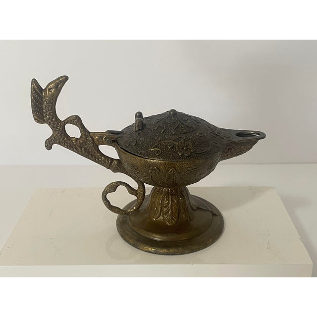 This stunning piece is a collector's dream. The Old Serpent Beast Monster Decorative Arts Oil Lamp Incense Burner Figural...
