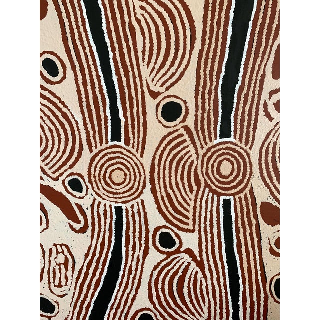 Late 20th Century Contemporary Painting by Australian Aboriginal Artist Ningura Napurrula For Sale - Image 5 of 10