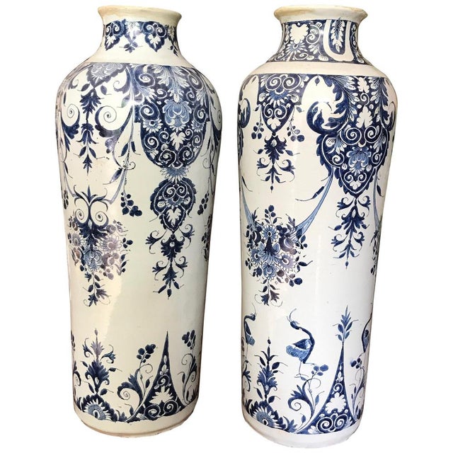 Late 18th Century Vases from Delft, 1890s, Set of 2 For Sale - Image 14 of 14