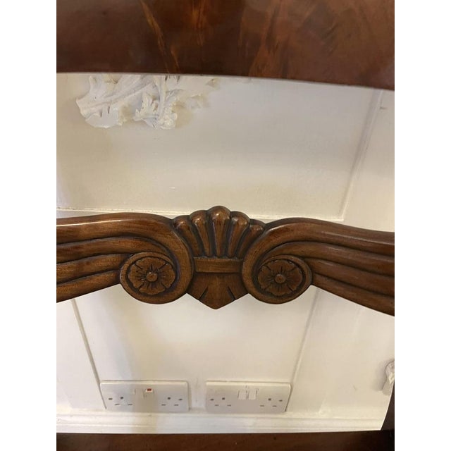 Set of Regency Figured Mahogany Desk Carver Chairs, 1830s For Sale - Image 9 of 13