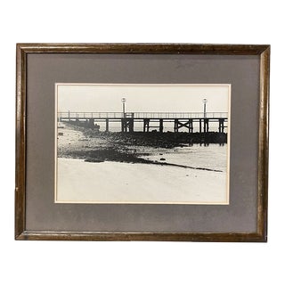 Mid Century Framed Photograph - the Pier - 1972, Signed For Sale