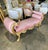 Textile Baroque Style Light Pink Velvet Bench With Gold Details For Sale - Image 7 of 7