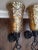 Vintage Metal and Amber Color Mosaic Glass Candle Wall Sconces- a Pair For Sale - Image 4 of 12