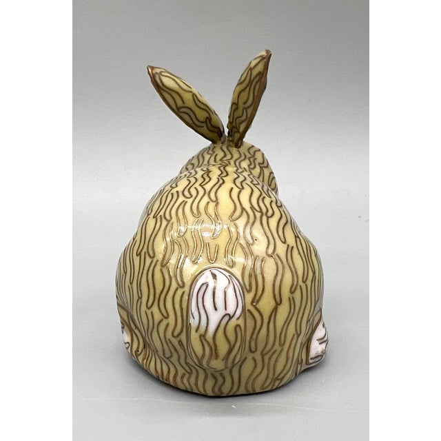 Bitossi Vintage Chinese Cloisonné Enamel Rabbit Figurine – Chinoiserie / Asian Traditional For Sale - Image 4 of 8