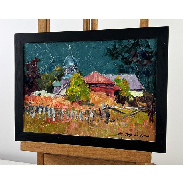 *** ABOUT THIS PAINTING *** * TITLE: "Churchyard" * ARTISTS: Serdyuk Boris Petrovich * SIZE: 20.5x29.5 cm/'8.07x11.61...