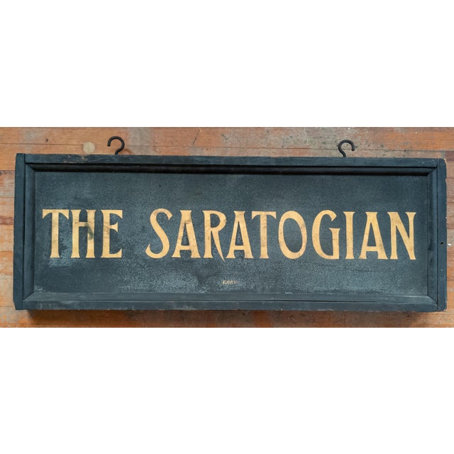 We are offering this great painted double sided sign. This sign has great early 20th century style graphic design and hand...