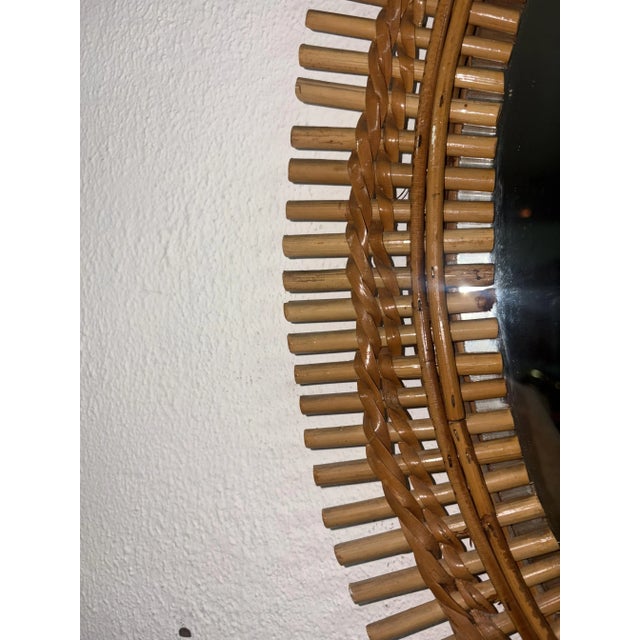 Wicker Wall Mirror, 1970s For Sale - Image 4 of 6