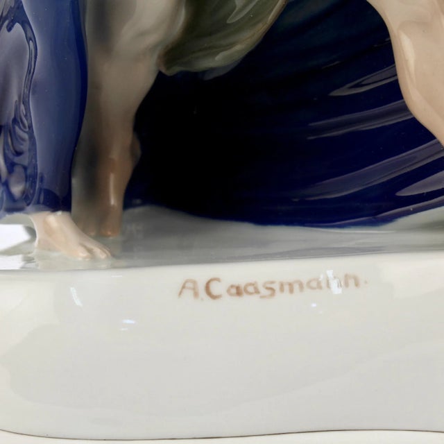 Art Nouveau Rosenthal Porcelain Figurine of Storming Bacchantes by A. Cassmann For Sale - Image 12 of 13