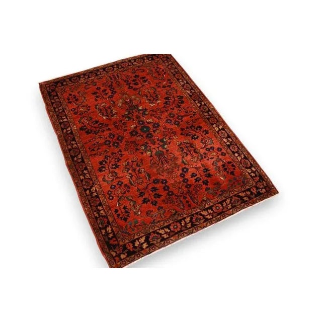 Antique Middle Eastern Sarouk rug | Knot density: High | Material: High-quality wool | Size: 147×103 cm | Pattern:...