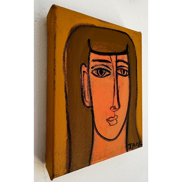 Rebecca Jack "Woman With Brown Hair", Original Painting by Rebecca Jack For Sale - Image 4 of 4