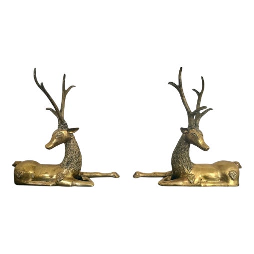 Bronze Deers from Maison Jansen, 1970s, Set of 2 For Sale