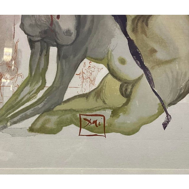 Wood Signed Salvador Dali Surrealist Wood Cut Print For Sale - Image 7 of 8