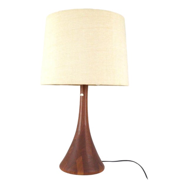 Large Wooden Table Lamp from Domus For Sale