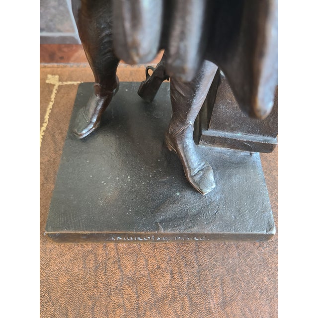Pierre-Jean David Antique 19th Century Bronze Sculpture Statue of Ambroise Paré For Sale - Image 16 of 18