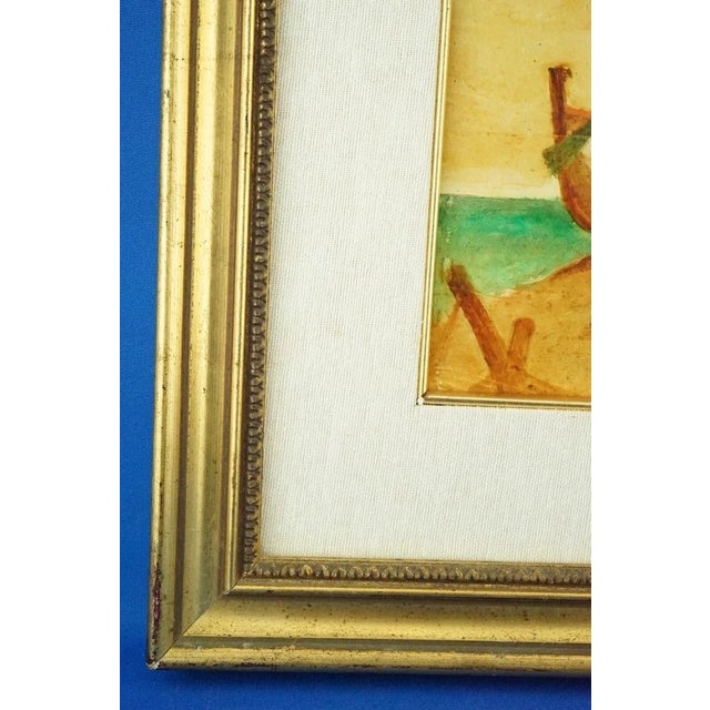 Domenico Chianese, Seascape with Fishermen, 20th Century, Oil Painting on Panel, Framed For Sale - Image 12 of 18