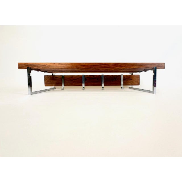 Mid-Century Modern Chromed Rosewood Coat and Hat Rack, 1960s For Sale - Image 9 of 13